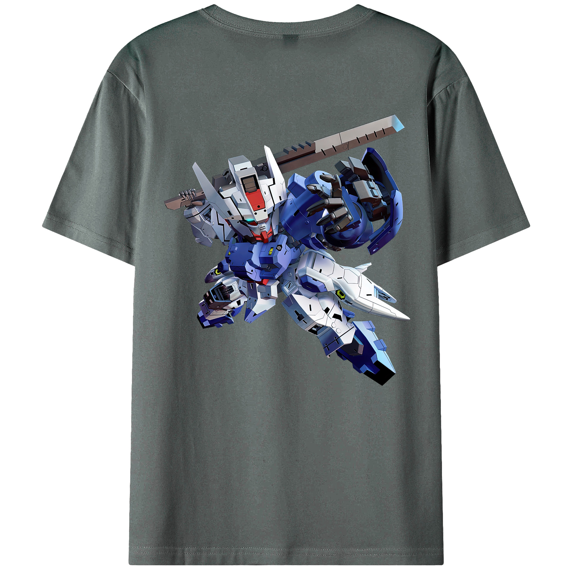 （画像用） 機動戦士ガンダム Mobile Suit Gundam 綿100％ メンズ半袖Tシャツ（バックプリント） 通気性